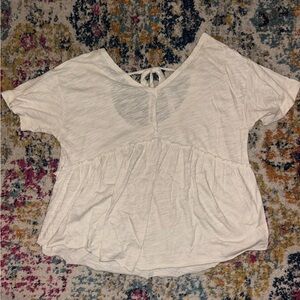 American Eagle Outfitters White Short Sleeve Top